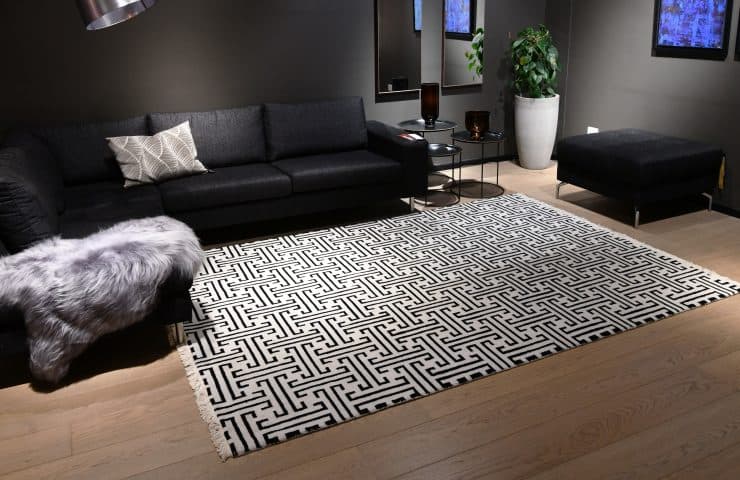Modern carpet in a minimalist home